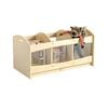 Jooyes Wooden And Acrylic See Through Storage Cabinet Display Unit - Oak | 81cm | Toys Storage Cabinet