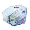 LocknLock Plastic Rice Case 12L Container/Storage Food Organiser w/ Cup Clear