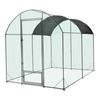 BingoPaw Large Metal Chicken Coop Walk-in Run Outdoor Poultry Cage Pen with Cover 203x302x220cm