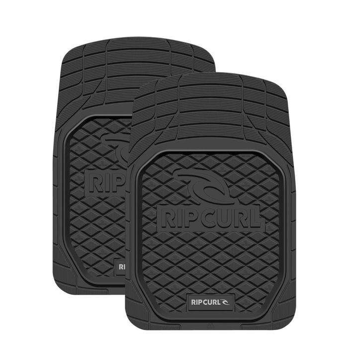 Rip Curl Heavy Duty Rubber Car Floor Mats Black Set Of 2 Front Pair