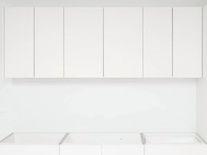 Fully installed wall cabinet