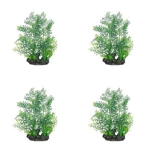 4PK Dudley's World Of Pets Aquarium/Fish Tank Resin Flat Plant Decor 16cm