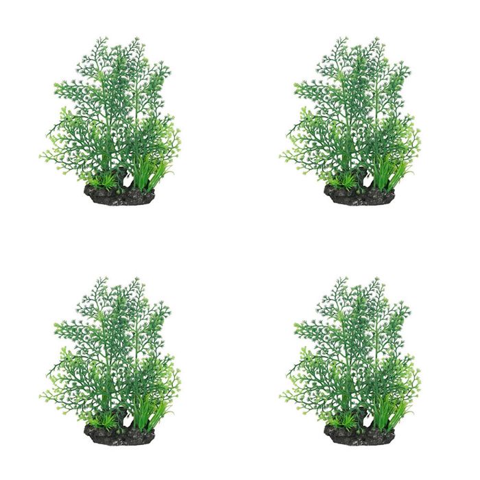 4PK Dudley's World Of Pets Aquarium/Fish Tank Resin Flat Plant Decor 16cm