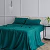 Bedding Co. Sheet Set 100% French Flax Linen Soft Emerald Green King