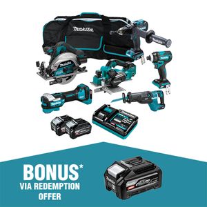 Makita XGT 40V Brushless 6 Piece 4.0Ah Combo Kit