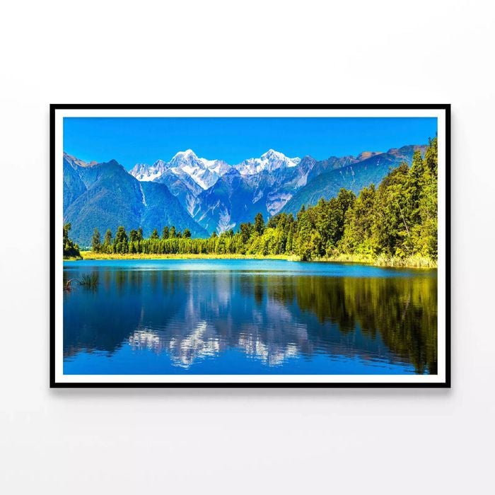 Mountain Cook With Lake   Print 100% Australian Made 120x90cm  (poster)