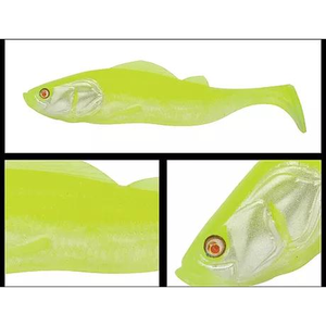 Adusta Pick Tail Swimmer 5" Soft Plastic Fishing Lure 210 Chartreuse White