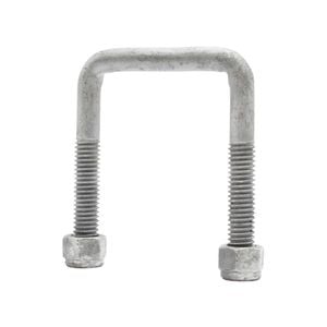 Sunrise U-bolts With Nyloc Nut 1/2" Galvanised - 65mm Square, 90mm - Ub65s90g