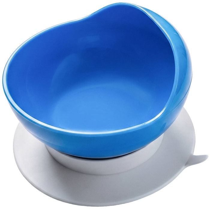 EQUIPMED Scoop Bowl with Suction Base, Non-Slip, High Rim, Adaptive Dining Aid for Elderly Arthritis, Self-Feeding, BPA Free