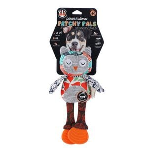 Paws & Claws Patchy Pals Sensory Pet Dog Toy Owl 27.5x16x5cm