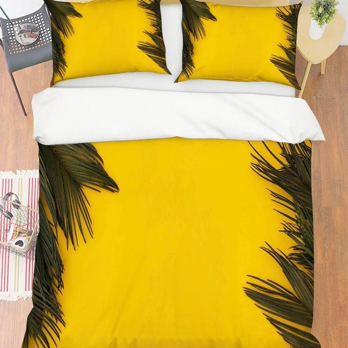 3D Yellow Leaves Quilt Cover Set Bedding Set Pillowcases 137