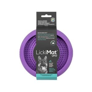 Lickimat UFO Pet Dog/Puppy Food Bowl Purple w/Suction Cups