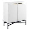Costway Fluted Sideboard Buffet Cabinet Modern Console Table White