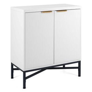 Costway Fluted Sideboard Buffet Cabinet Modern Console Table White