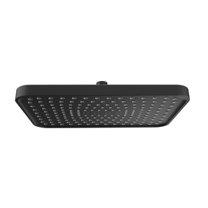 Mondella Matte Black WELS 3 Star 9L/min Rococo Rectangular Rain Shower Head