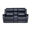 Flint 2 Seater Electric Recliner Genuine Leather Black