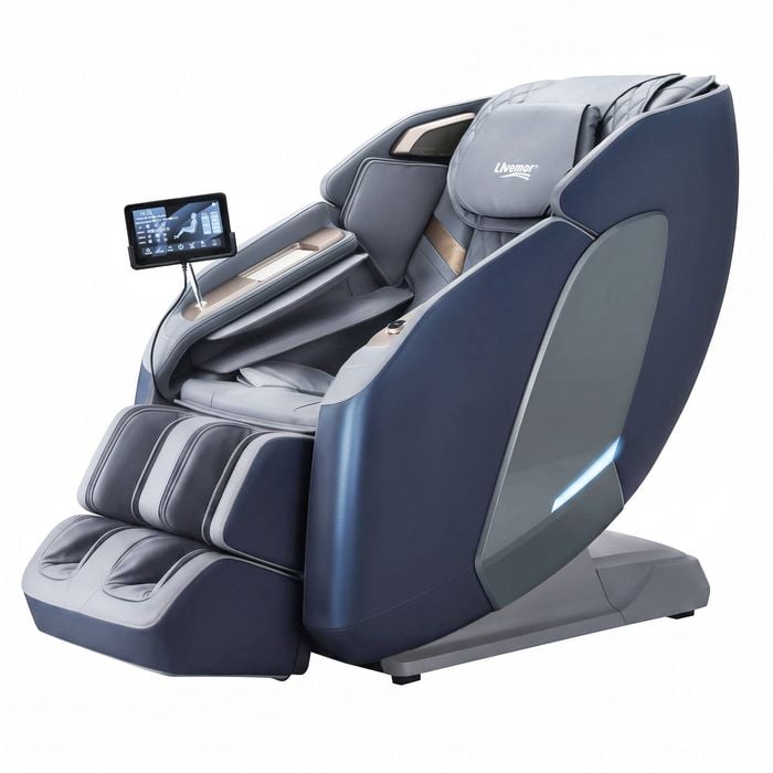 Livemor 4D Massage Chair Double Core SL Track Recliner Full Body Zero Gravity Heat Body Scan Melisa