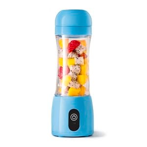 SOGA 380ml Portable Mini USB Rechargeable Handheld Fruit Mixer Juicer Blue