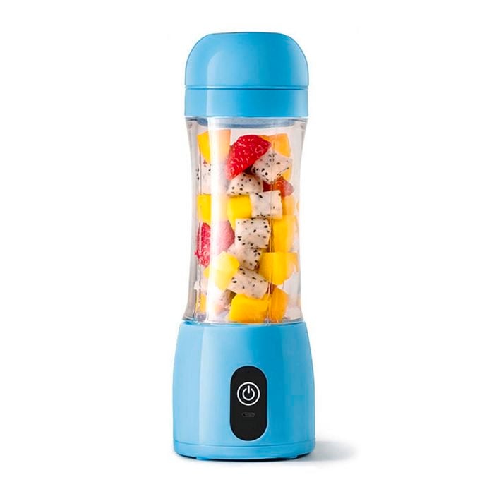 SOGA 380ml Portable Mini USB Rechargeable Handheld Fruit Mixer Juicer Blue