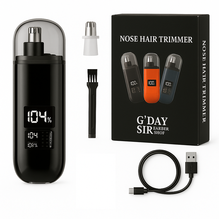 Handheld Portable Nose Hair Trimmer Rechargeable USB-C Clipper Shaver in Black - Black | Hair Trimmer