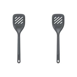 2PK Zyliss Slotted Turner Silicone/Nylon Cooking Utensil 31cm - Grey