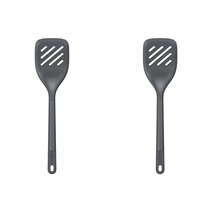 2PK Zyliss Slotted Turner Silicone/Nylon Cooking Utensil 31cm - Grey