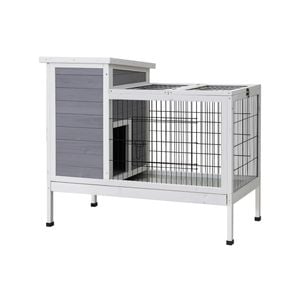 i.Pet Rabbit Hutch Chicken Coop Large Run Wooden Outdoor Bunny Pet Cage House 96x49x86cm