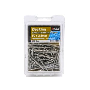 Paslode 50 x 2.8mm 250g Stainless Steel Griplock Nails - 90 Pack