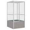 vidaXL Bird Cage Grey Galvanised Steel Parrot Pigeon Cage Bird House Aviary