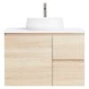 CIBO 750mm Coast Finish Nordic Wall Hung Bathroom Vanity With Pod White Matte Basin