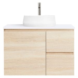 CIBO 750mm Coast Finish Nordic Wall Hung Bathroom Vanity With Pod White Matte Basin