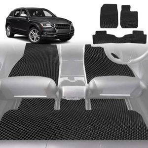 6D Diamond Car Floor Mats for Audi Q5 SQ5 2017-Current-Full Set-Black-Outback GT