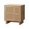 Oikiture Bedside Table 2 Drawers Side Tables Nightstand Storage Cabinet Natural