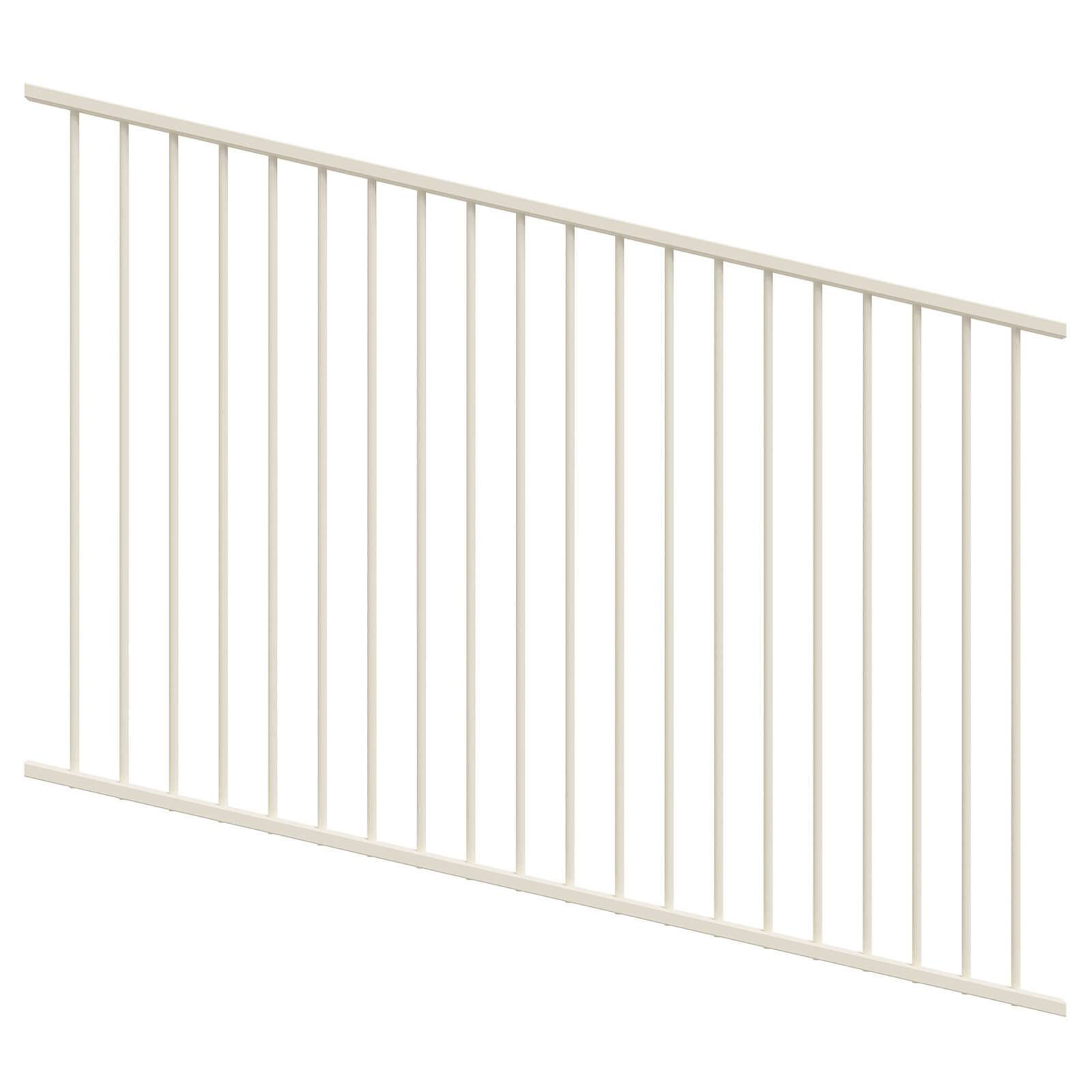 ProtectorAl 1201-2400W x 1200H Pearl White Flat Top Square Picket Pool Fence Panel Raked Up to 15º thumbnail 2