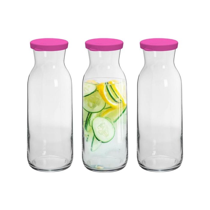 LAV Fonte Glass Carafes - 1.2L - Pink - Pack of 3