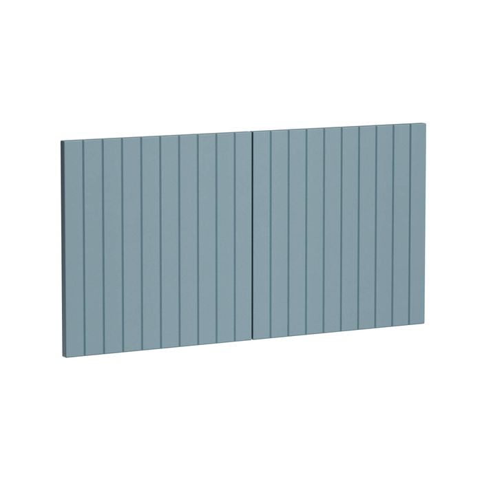 Kaboodle 1000mm Danish Blue V-Groove Fridge Cabinet Doors - 2 Pack