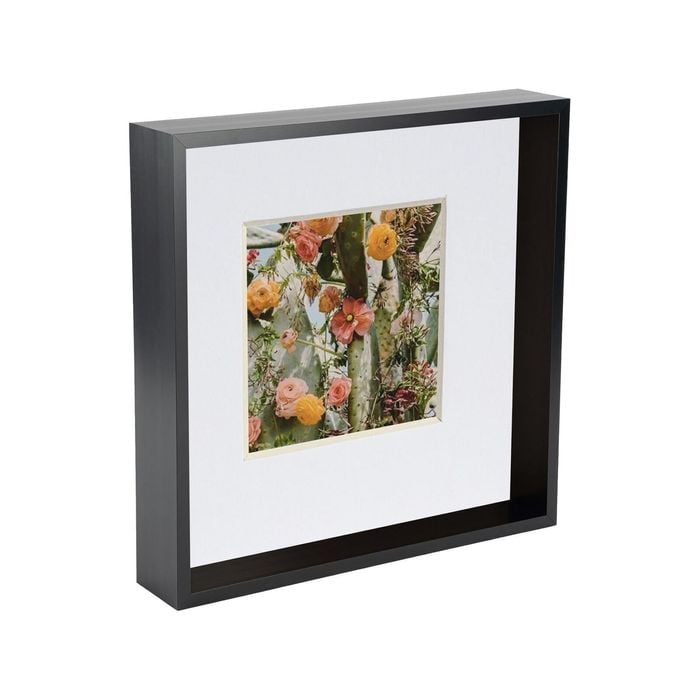 Nicola Spring 10 x 10 3D Shadow Deep Box Photo Frame - Craft Display Picture Frame with 6 x 6 Mount