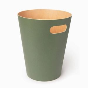 Desky Wooden Rubbish Bin - Olive Green