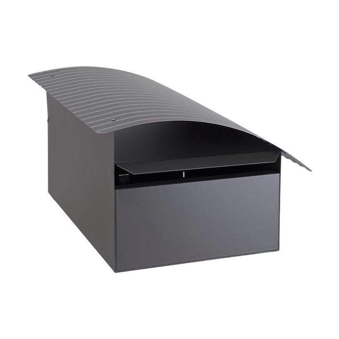 Sandleford Grey And Silver Surf Post Mount Letterbox