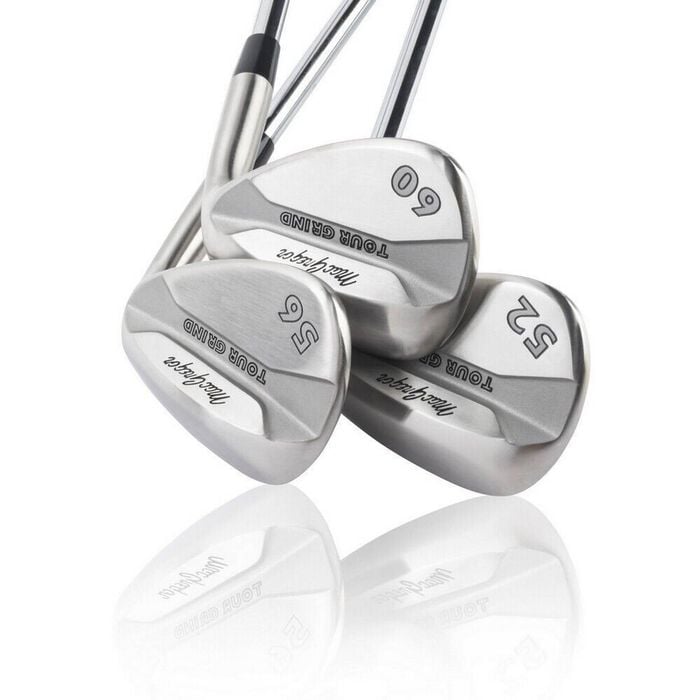 Macgregor Golf Tour Grind Milled Face Golf Wedge Set, Chrome, Mens Left Hand