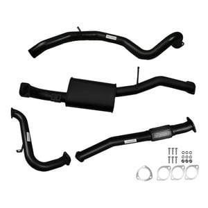 Ignite Exhausts Turbo Back For Nissan Gu Patrol 3l Wagon 3" No Cat With Muffler Black Aluminised Steel