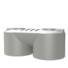 Melro Tanks 4000L Birch Grey Squat Slimline 4010 Poly Water Tank