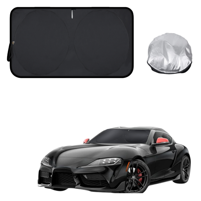 Front Windscreen Sun Shade for Toyota GR Supra 2020 - Current (J29, DB, A90/A91) - Standard 150 x 85 cm - Black