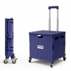 Viviendo Foldable Shopping Trolley, 65L Collapsible Utility Cart