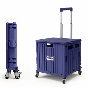 Viviendo Foldable Shopping Trolley, 65L Collapsible Utility Cart