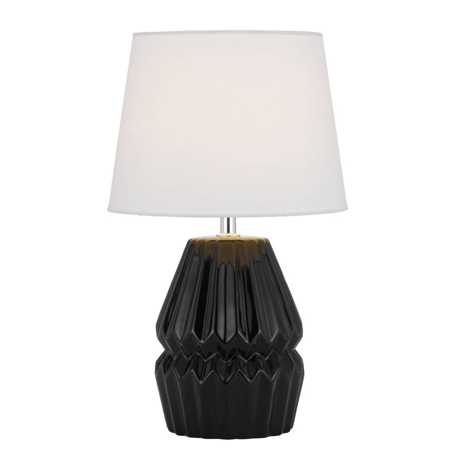 Telbix Greet Modern Table Desk Lamp Light Fabric Ceramic Black White Gloss product image