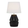 Telbix Greet Modern Table Desk Lamp Light Fabric Ceramic Black White Gloss