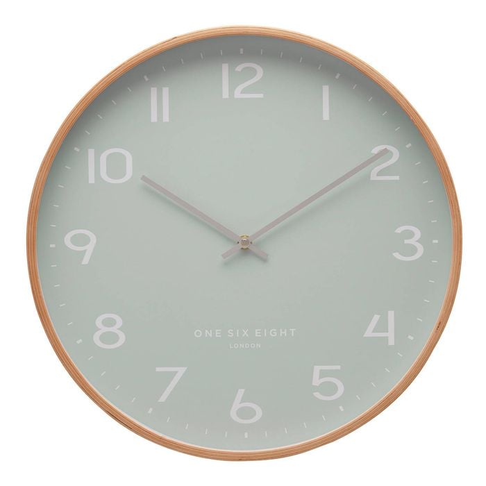 One Six Eight London Olivia Aqua 53cm Silent Wall Clock