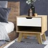 Artiss 1 Drawer & Shelf Storage Bedside Table