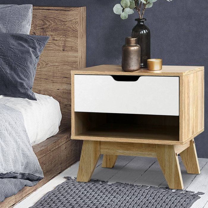 Artiss 1 Drawer & Shelf Storage Bedside Table
